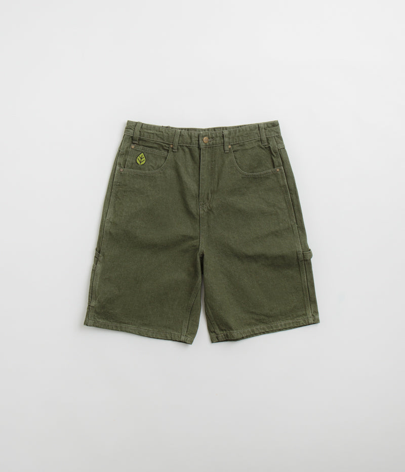 Butter Goods Weathergear Denim Shorts in Faded Army