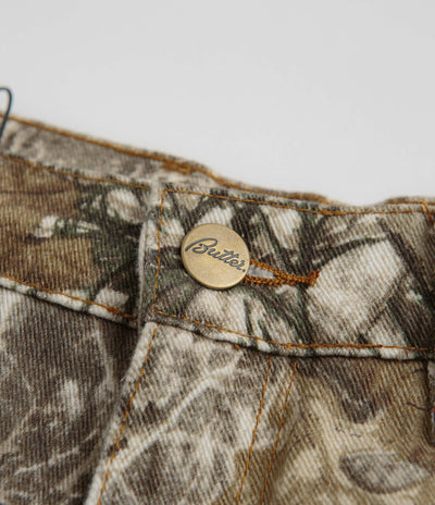 Butter Goods Weathergear Heavyweight Denim Shorts in Forest Camo
