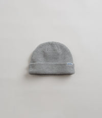 Butter Goods Wharfie Beanie in Ash Grey and White