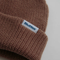 Butter Goods Wharfie Beanie in Brown and White thumbnail