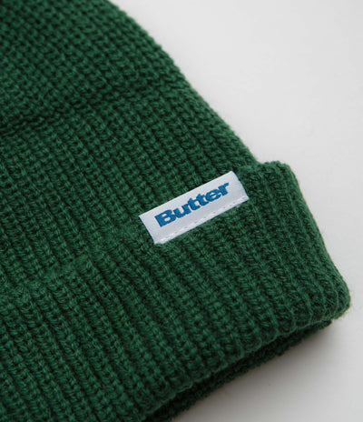 Butter Goods Wharfie Beanie in Forest and White