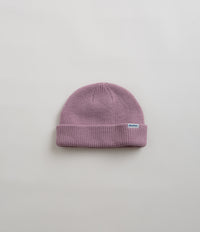 Butter Goods Wharfie Beanie in Mauve and White