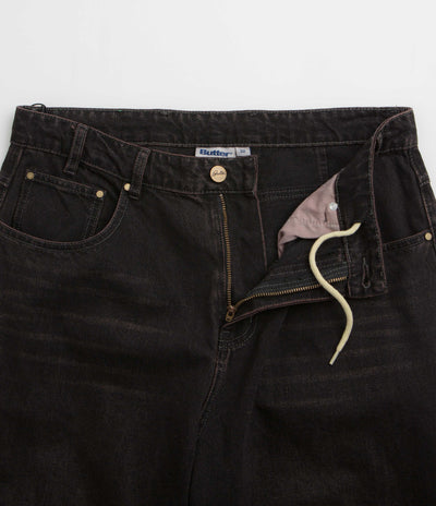 Butter Goods Wide Cut Jeans in Tinted Black