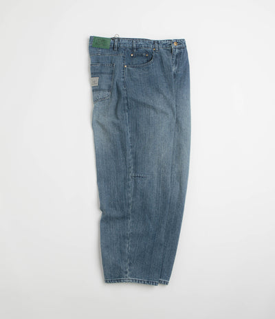 Butter Goods Wide Cut Jeans in Vertical Stripe
