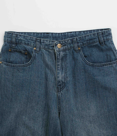 Butter Goods Wide Cut Jeans in Vertical Stripe