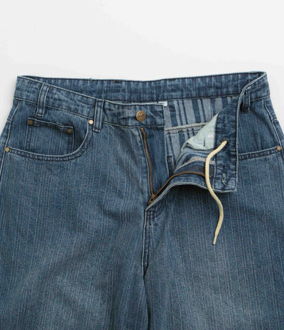 Butter Goods Wide Cut Jeans in Vertical Stripe