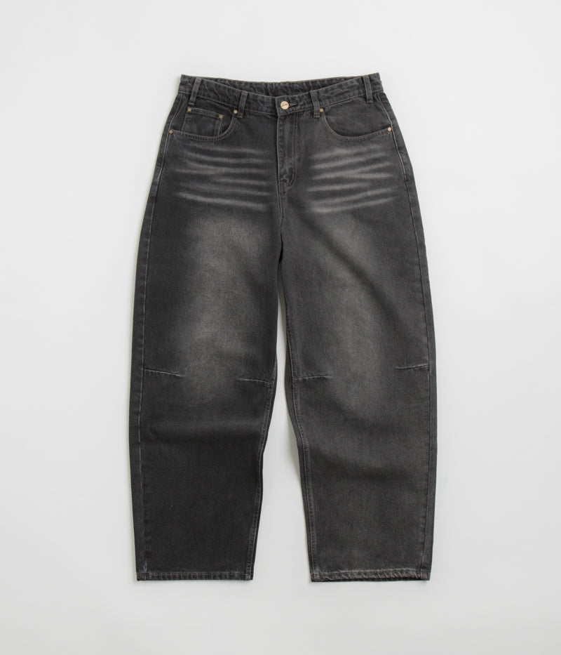 Butter Goods Wide Cut Jeans in Washed Black
