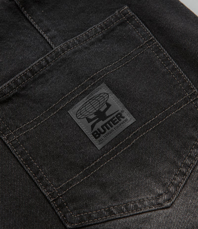 Butter Goods Wide Cut Jeans - Washed Black