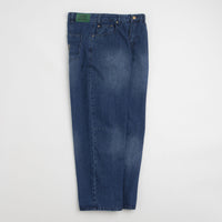 Butter Goods Wide Cut Jeans in Washed Slub Blue thumbnail