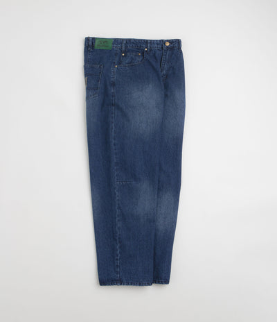Butter Goods Wide Cut Jeans in Washed Slub Blue