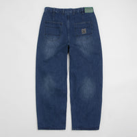 Butter Goods Wide Cut Jeans in Washed Slub Blue thumbnail