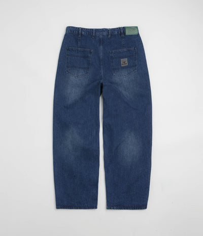 Butter Goods Wide Cut Jeans in Washed Slub Blue