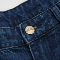 Butter Goods Wide Cut Jeans in Washed Slub Blue thumbnail