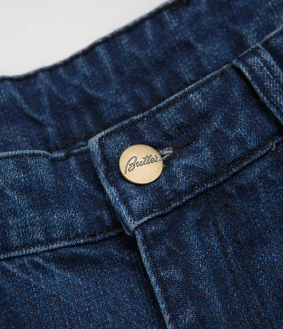 Butter Goods Wide Cut Jeans in Washed Slub Blue