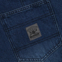 Butter Goods Wide Cut Jeans in Washed Slub Blue thumbnail