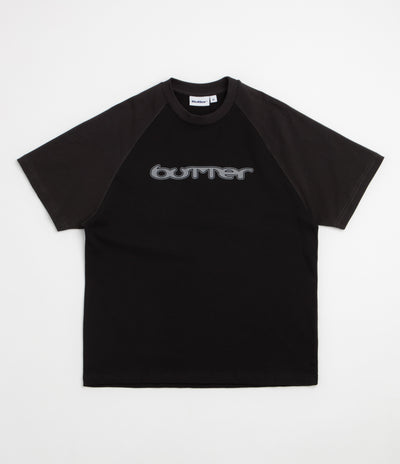 Butter Goods Witness Raglan T-Shirt - Black / Dark Grey