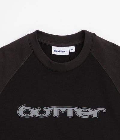 Butter Goods Witness Raglan T-Shirt - Black / Dark Grey