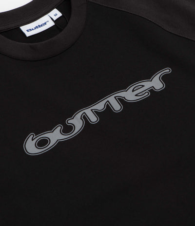 Butter Goods Witness Raglan T-Shirt - Black / Dark Grey