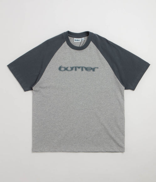 Butter Goods Witness Raglan T-Shirt - Slate / Ash