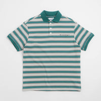 Butter Goods Witness Stripe Polo Shirt - Grey / Teal thumbnail