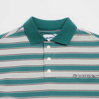 Butter Goods Witness Stripe Polo Shirt - Grey / Teal thumbnail