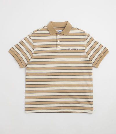 Butter Goods Witness Stripe Polo Shirt - Tan / Ivory