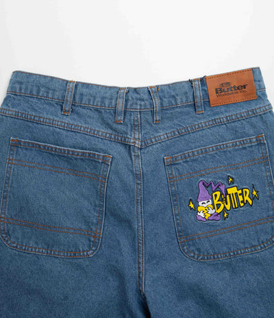 Butter Goods Wizard Denim Shorts - Washed Indigo