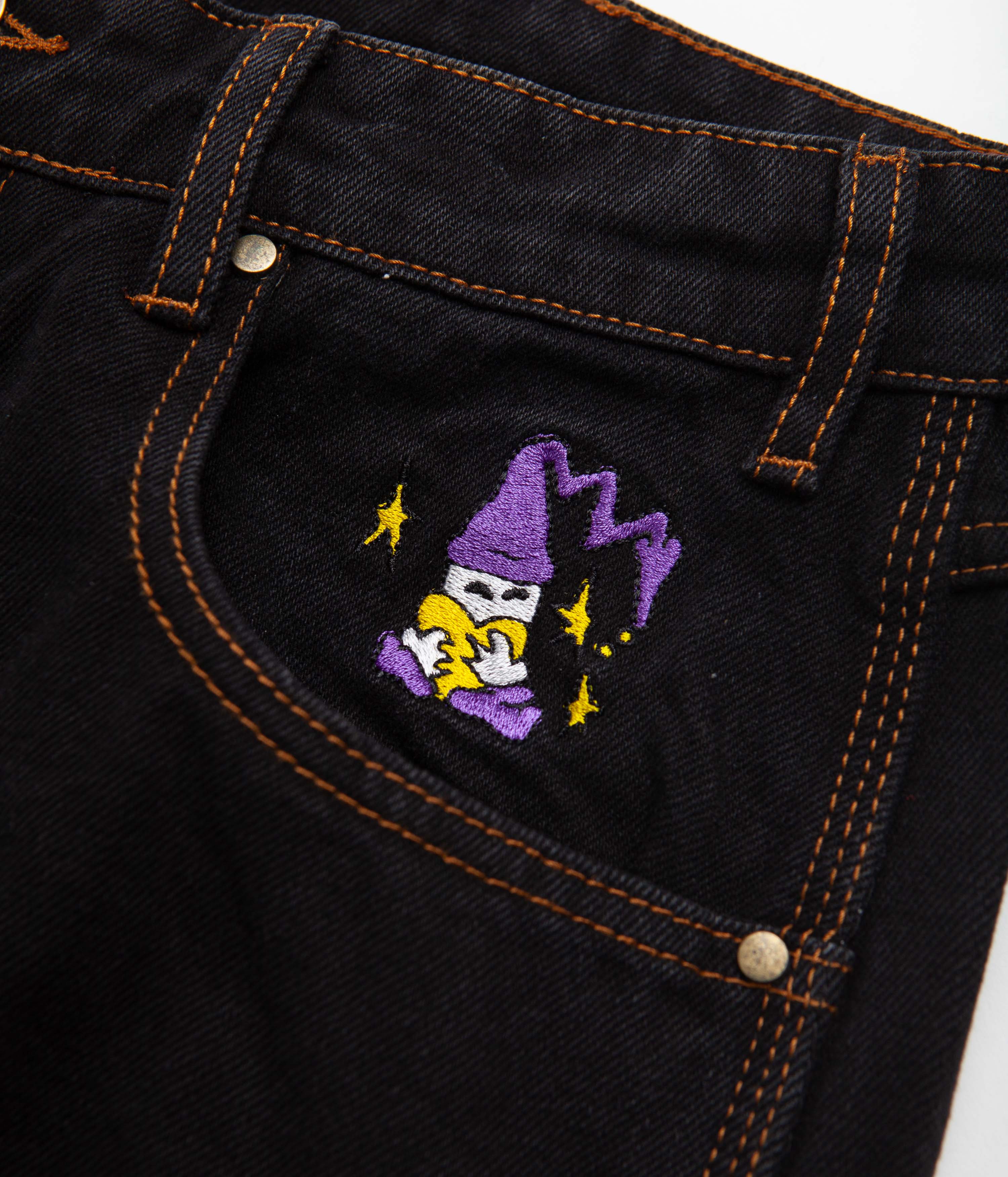 Butter Goods Wizard Jeans Washed Black Flatspot