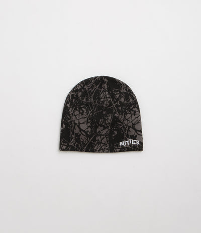 Butter Goods Woods Camo Skully Beanie - Black