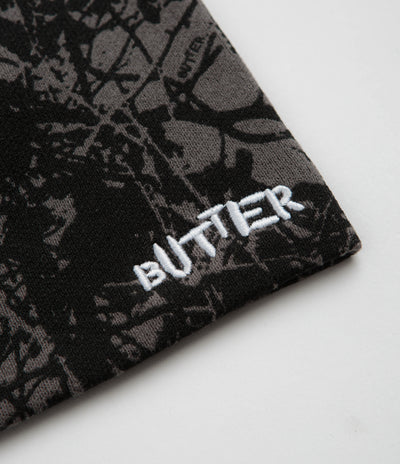 Butter Goods Woods Camo Skully Beanie - Black