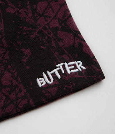 Butter Goods Woods Camo Skully Beanie - Rust
