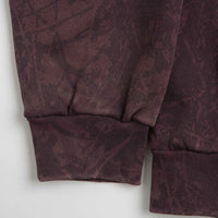 Butter Goods Woods Camo Zip-Thru Hoodie - Washed Burgundy thumbnail