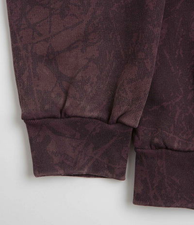 Butter Goods Woods Camo Zip-Thru Hoodie - Washed Burgundy