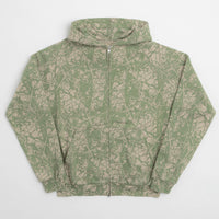 Butter Goods Woods Camo Zip-Thru Hoodie - Washed Sage thumbnail