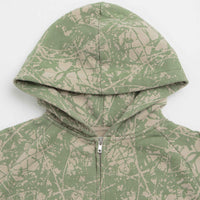 Butter Goods Woods Camo Zip-Thru Hoodie - Washed Sage thumbnail