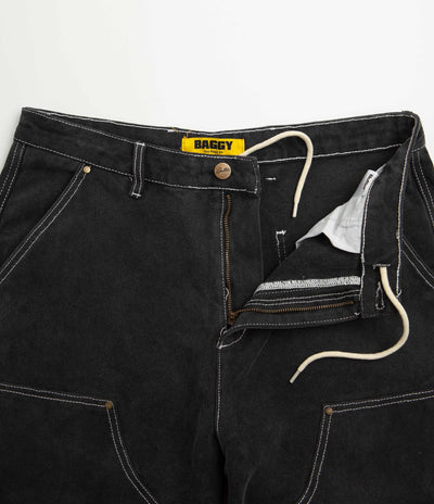Butter Goods Work Double Knee Pants - Washed Black