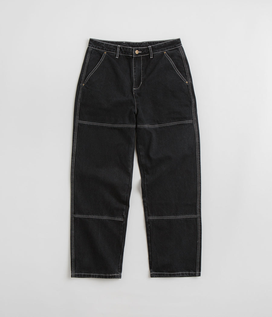Butter Goods Work Double Knee Pants - Washed Black / Black