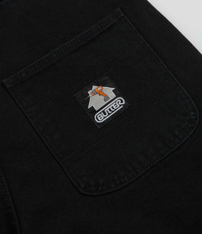 Butter Goods Work Shorts in Washed Black