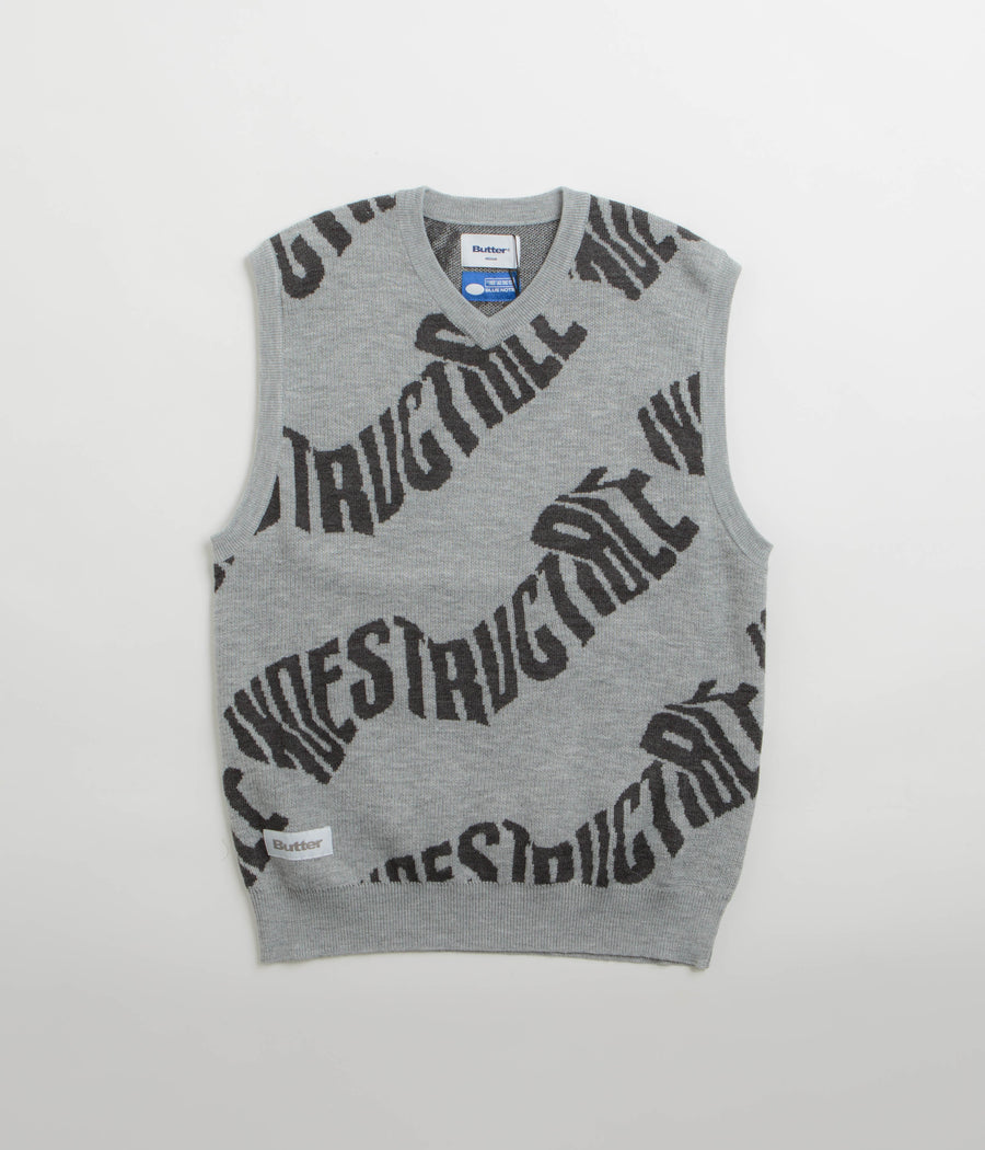 Butter Goods x Blue Note Indestructible Knitted Vest in Heather Grey