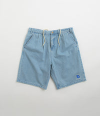 Butter Goods x Blue Note Pleated Denim Shorts in Washed Indigo
