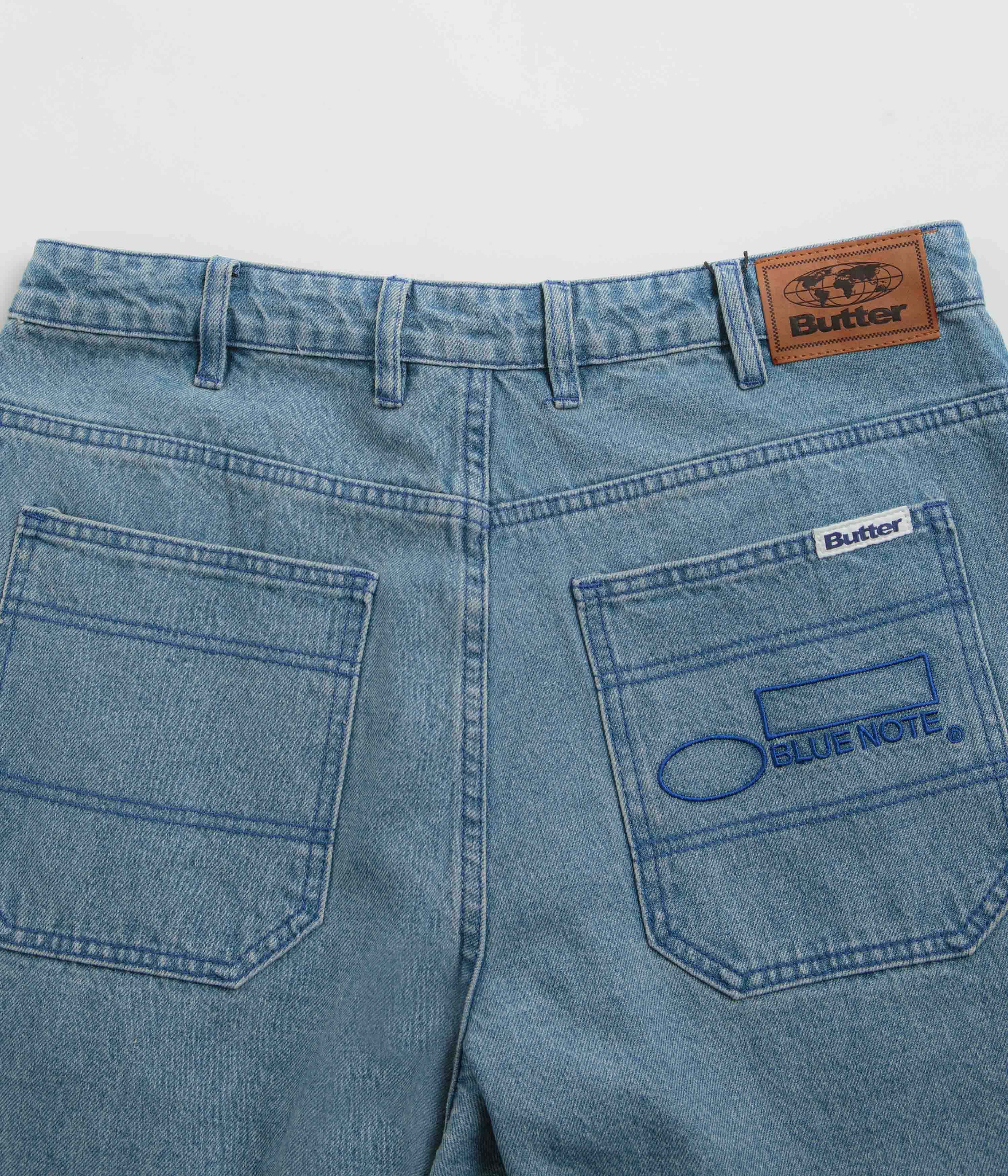Butter Goods x Blue Note Pleated Jeans - Washed Indigo | Flatspot