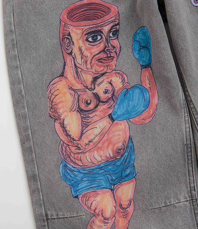 Butter Goods x Daniel Johnston Boxing Jeans in Washed Grey