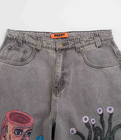 Butter Goods x Daniel Johnston Boxing Jeans in Washed Grey