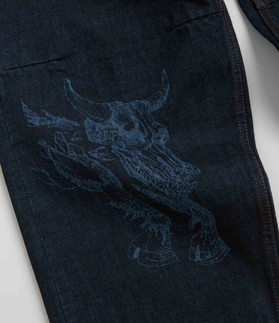 Butter Goods x Daniel Johnston Bull Selvedge Jeans in Raw Indigo