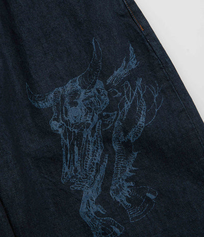 Butter Goods x Daniel Johnston Bull Selvedge Jeans in Raw Indigo