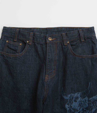 Butter Goods x Daniel Johnston Bull Selvedge Jeans in Raw Indigo