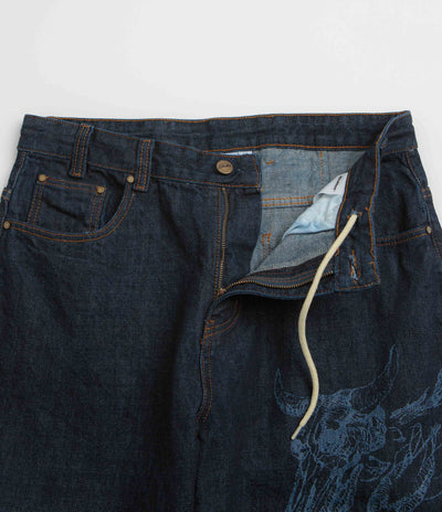 Butter Goods x Daniel Johnston Bull Selvedge Jeans in Raw Indigo