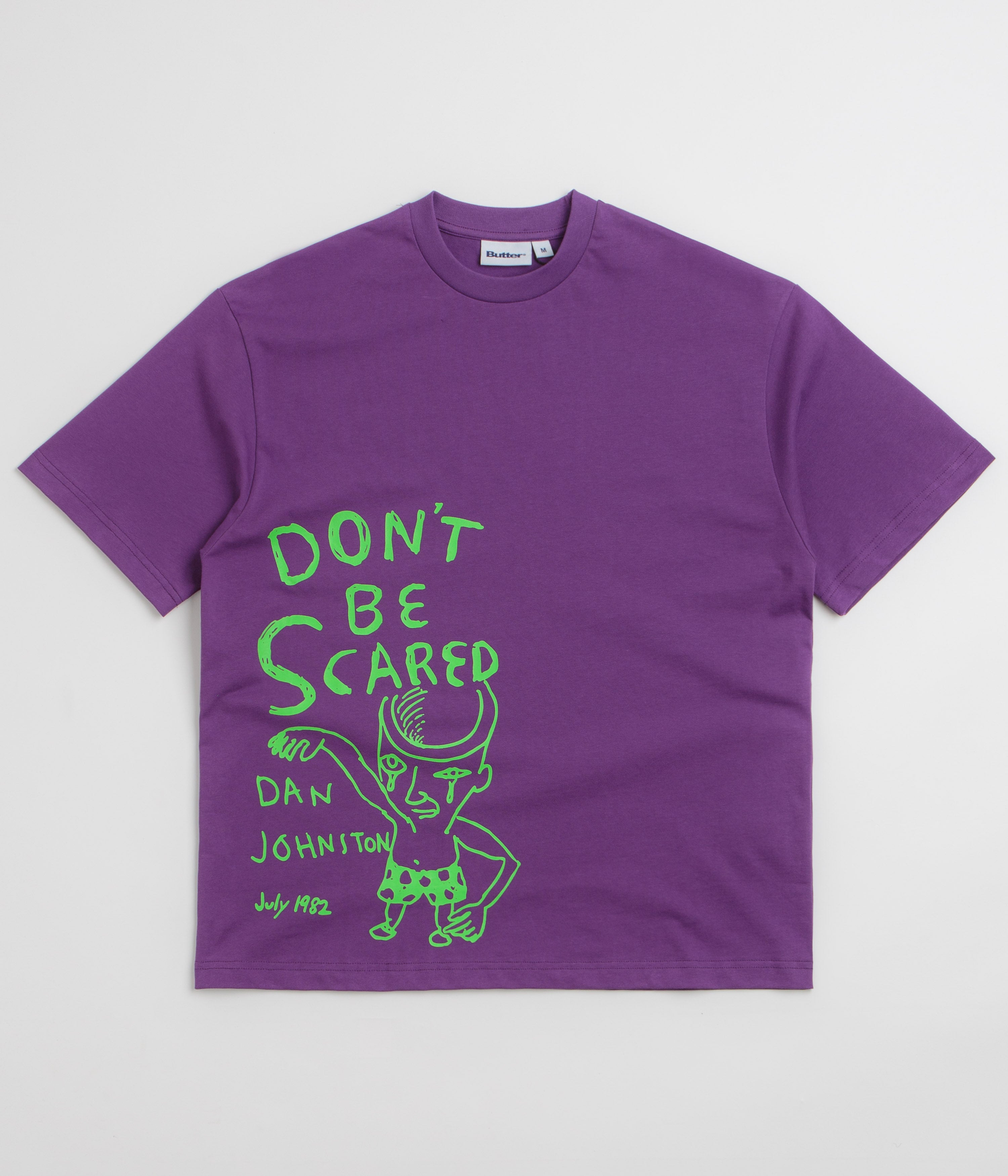 Butter Goods x Daniel Johnston Don't Be Scared T-Shirt - Grape