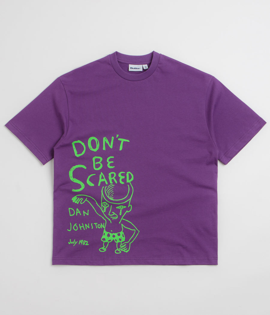 Butter Goods x Daniel Johnston Don't Be Scared T-Shirt - Grape