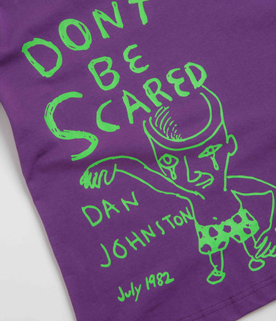 Butter Goods x Daniel Johnston Don't Be Scared T-Shirt in Grape